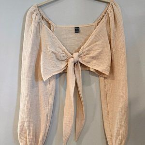 Shein Knot Front Crop Top